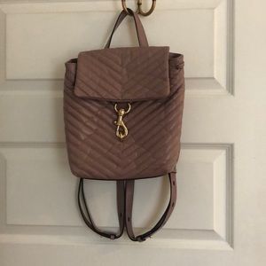 Rebecca Minkoff blush quilted backpack